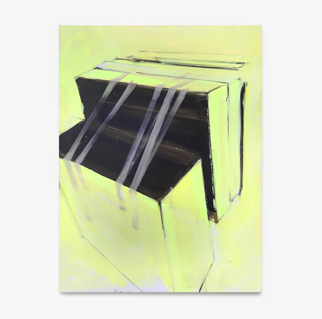 André Deloar 2018  |  Light in Case II  |  120 x 100 cm  |  Acryl und Oel auf Leinwand
